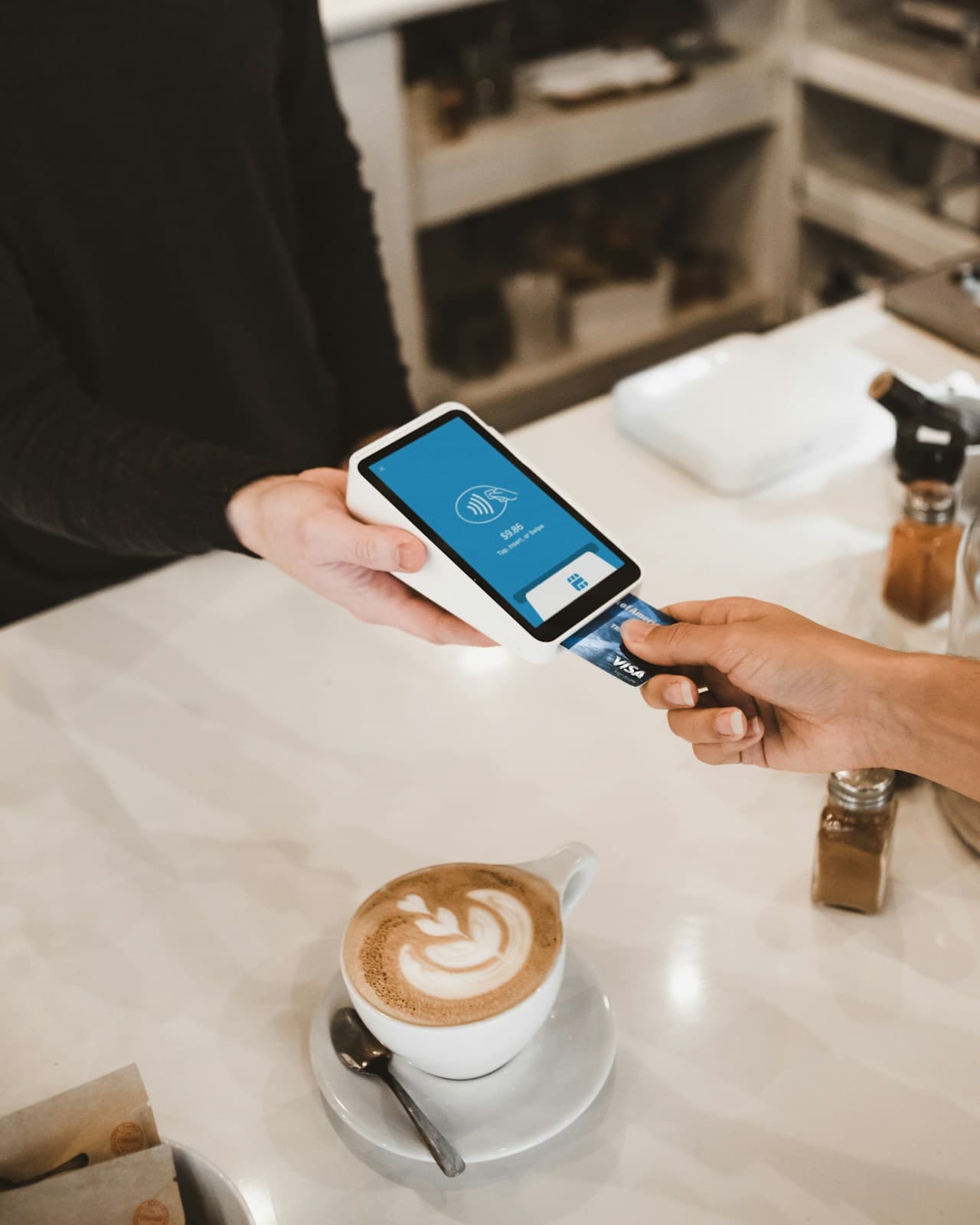 A modern retail store POS checkout
